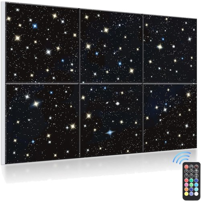 #ad #ad Acoustic Panels Self Adhesive Soundproof Wall Art Painting with Fiber Optic ... $370.70