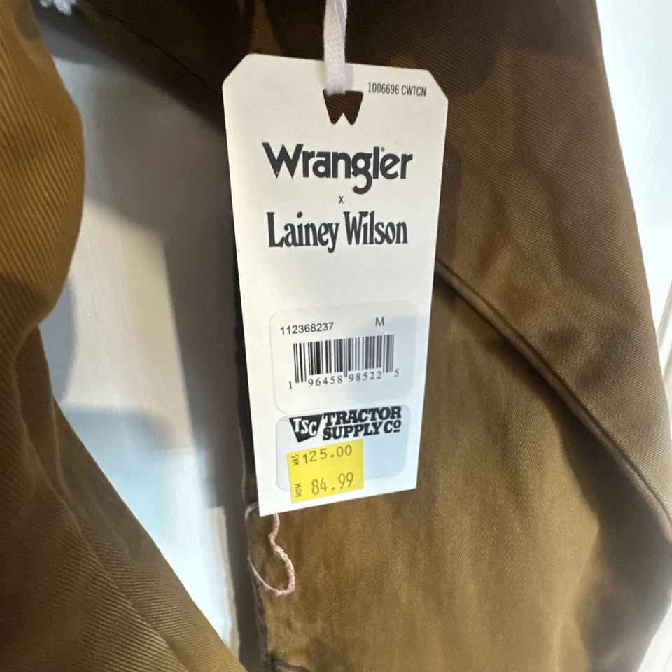 Chaqueta utilitaria bordada mediana para mujer Wrangler x Lainey Wilson nueva con etiquetas marrón Foto 3 de 4