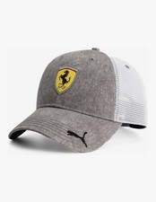 PUMA Scuderia Ferrari F1 Logo Trucker Cap Grey