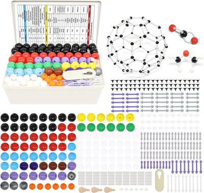 Molecular Model Kit,444PCS Organic Molecular Chemistry Set w/C60,Atoms,Bonds,...