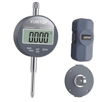 Digital Dial Indicator 1inch/0.0005inch LCD Display Electronic Dial Test 
