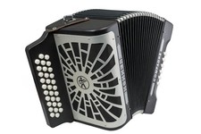 Acordeón diatónico Hohner Compadre - Teclas de F/Bb/Eb - Negro CAJA ABIERTA ENVÍO GRATUITO