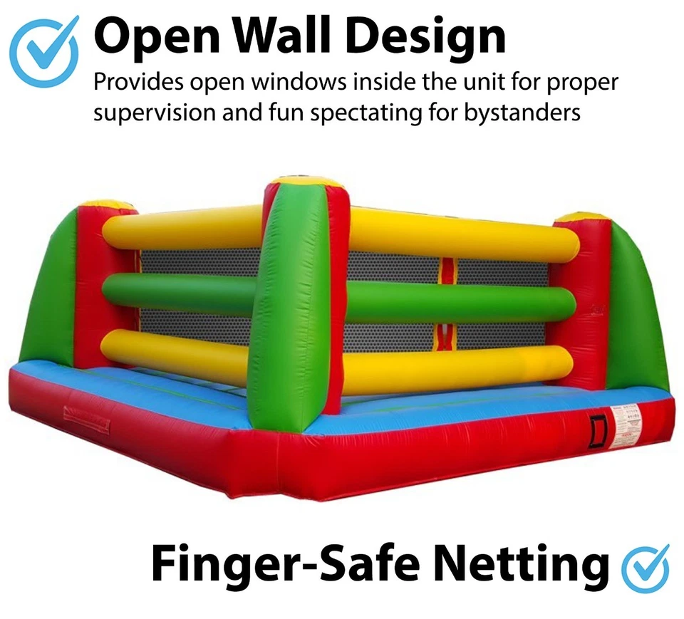 Commercial Inflatable Boxing Ring Interactive Game w Headgear Gloves And Blower - Image 4 of 4