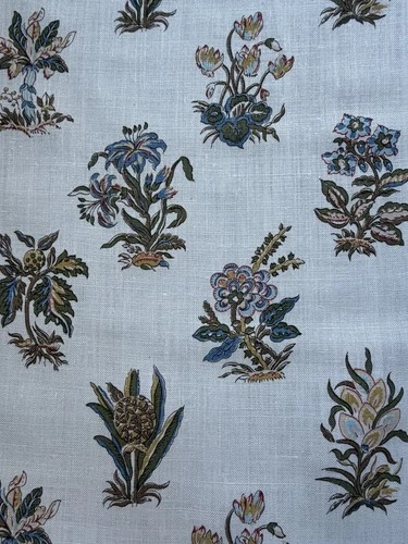Elizabeth Eakins Attur Linen Fabric 1 6/8 yards Hand printed - product listing photo