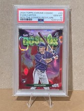 2024 Topps Cosmic Chrome - Into the Cosmos Evan Carter RC Red /5 PSA 10