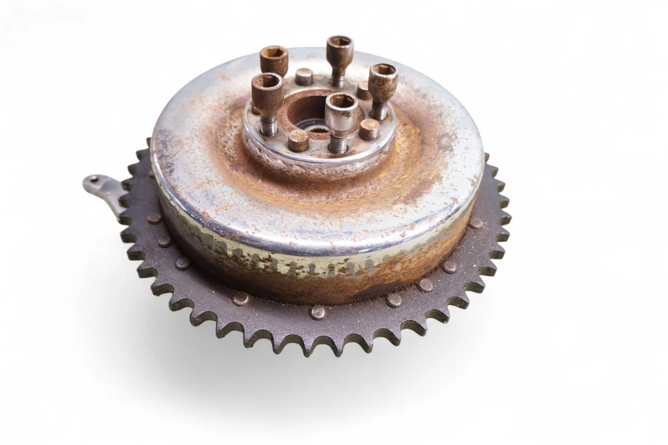 Harley Knucklehead Chopper El Panhead FLH rígido *2744A placa de tambor de freno trasero Foto 4 de 4