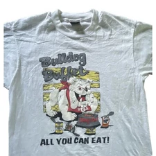 VTG Georgia Bulldogs Buffet SEC Football Screen Stars T-Shirt White Large Men