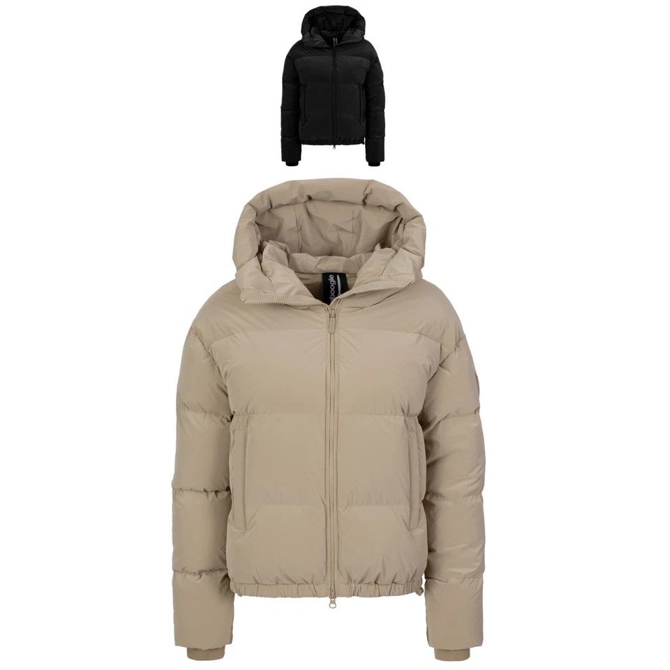 Bomboogie RIGA Doudoune Anorak Femme Hiver Matelassée Nylon Beige Noir - Photo 1/1