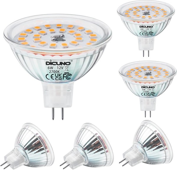 GU5.3 Led Lampe 6W Warmweiß 2700K MR16 530Lm Einbauleuchte Nicht Dimmbar 6Er-image