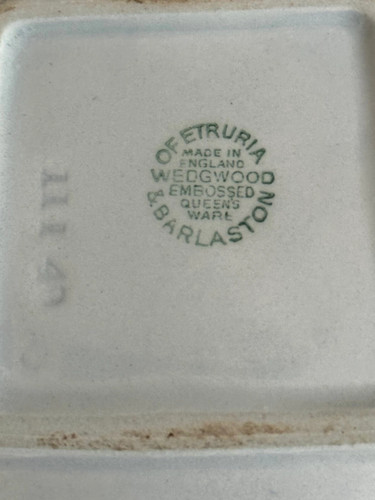Two Antique Wedgwood of Etruria & Barlaston Queens Ware Blue Square Pin Dish - 第 8/18 張圖片