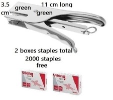 all metal plier stapler PLUS 2000  No 10 staples through  sheets  of paper easy