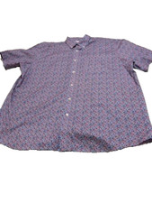 Roundtree Yorke Gold Label Men's S/S Dress Shirt Floral Pattern XL