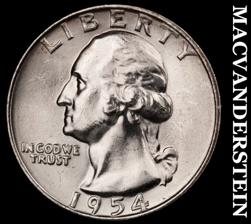 1954-D Washington Quarter- Choice Gem Brilliant Uncirculated++++ Luster #G6739
