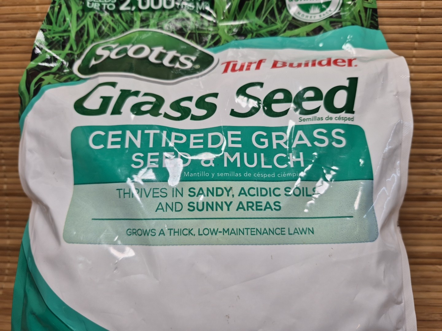 Scotts Turf Builder Grass Seed Centipede Grass Seed & Mulch 5 Lbs Bag ~FREE SHIP