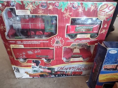 New Bright Happy Holidays Express G Gauge 1:24 29pc DC Train Set Lights/Sound