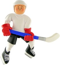 Hockey Player Personalized Christmas Tree Ornament