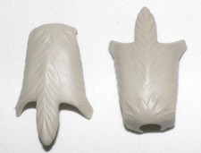 17369V, 2x Wolfsfell, Fell- Umhang, Mantel, Cape, hellgrau