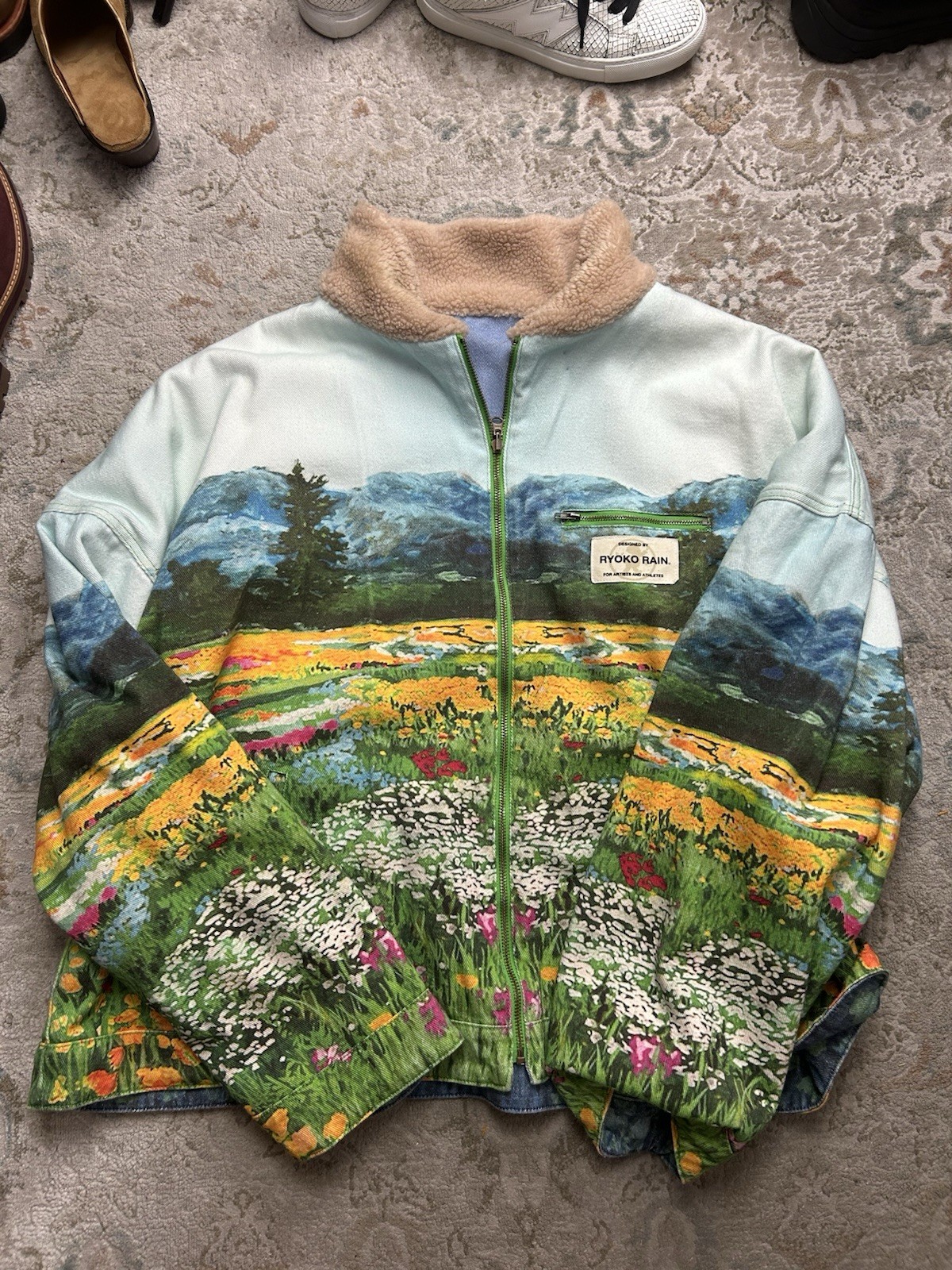 Ryoko Rain Reversible Valley of Flowers Work Jacket Men’s Size XXL GREAT - second product detail image