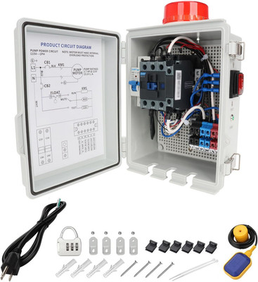 Upgraded Septic Control Panel with Septic Alarm, Pump Circuit Breaker, 14 AWG Po