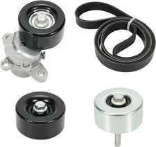 Engine Drive Belt Tensioner Idler Pulley Serpentine Belt Kit Compatible with Nis