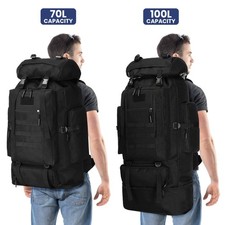 70-100L Groß Rucksack Wasserdicht Trekkingru...