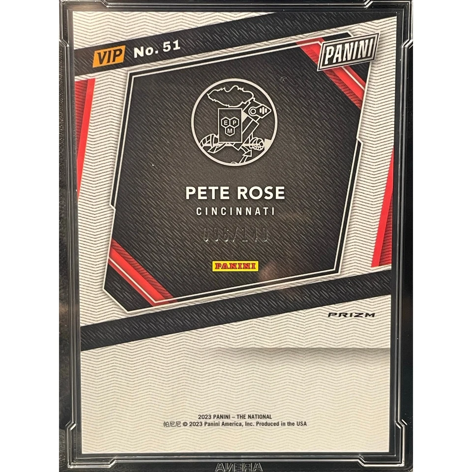2023 Pete Rose Blue Sparkle #51 Panini National VIP /149 Graded GEM MINT 10 - Image 4 of 4