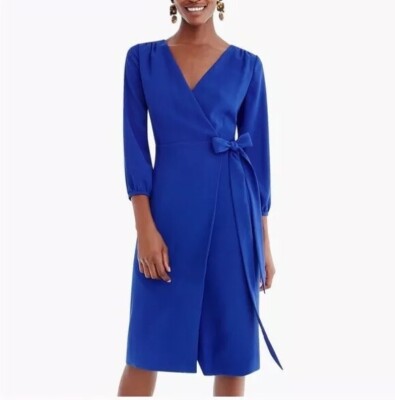 blue business professional dress Berylove Women Navy Blue 2 Piece Business Casual Dress Long sleeve Notched Lapel Sheath Midi Work Outfit With Slit, Navy Blue / S main image 0