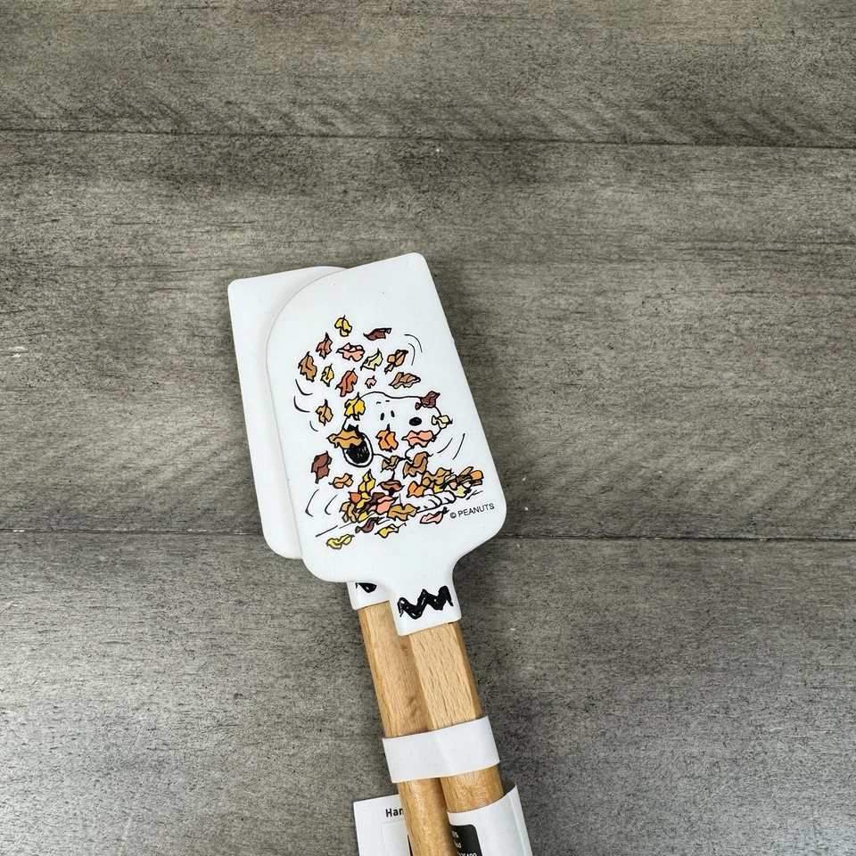 PEANUTS x Williams Sonoma Thanksgiving Mini Spatulas Set/2 Fall Multi NWOT - Image 3 of 4
