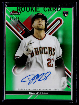 2022 Finest Autographs Green Refractors #FADE Drew Ellis /99