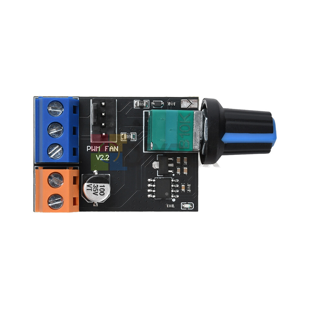 DC12V PWM Fan Governor Speed Control With Knob 3/4Wires Switch Fan Regulation