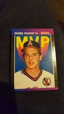 1989 donruss MVP Wally Joyner error card. No dot after inc  near mint condition 