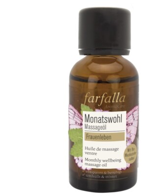 farfalla Naturkosmetik - Frauenleben Muskatellersalbei Monatswohl Massageöl 30ml