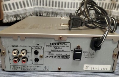 ONKYO Graphic Equalizer EQ-205 Audio Deck Component Silver Used