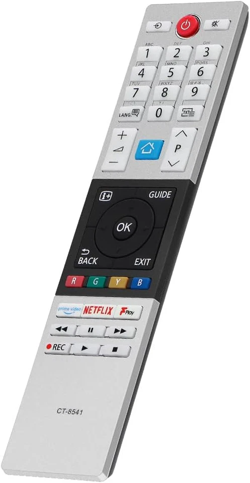 REMOTE CONTROL REPLACEMENT FOR TOSHIBA TV CT-8541 NETFLIX + PRIME BUTTONS SMART