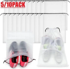 10Pcs Travel Shoe Bags Drawstring Pouch Storage Organizer Bag Shoes Dust Proof