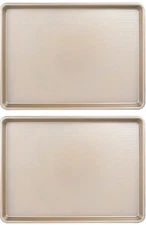 2 Pack! Kitcom Large Nonstick Baking Cookie Sheet, 17.7” x 12.8”, Champagne Gold