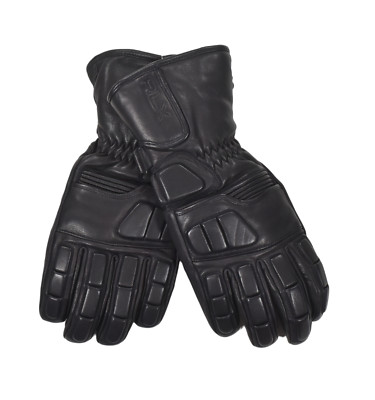 Vintage Men's Polo Ralph Lauren RLX Black Leather Ski Racer Gloves