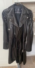Jitrois Black Long Lamb's Leather Coat Fr38 Uk10 Worn Once