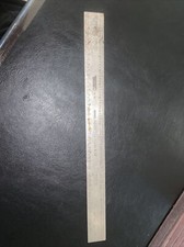 General Model Railroad Reference Rule Ruler Stainless No. 1251 Made in USA