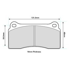EBC Brakes RP-1 Competition Brake Pad Set (Brembo Caliper) - DP81110RP1