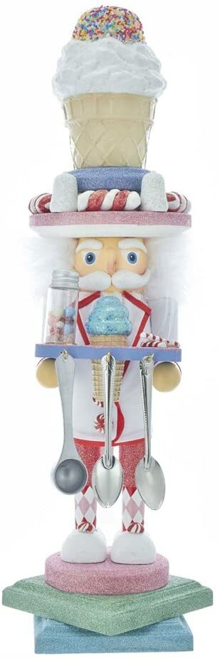 Kurt Adler 19cm Hollywood Ice Cream Nussknacker - Dekorativer Weihnachts Nussknacker