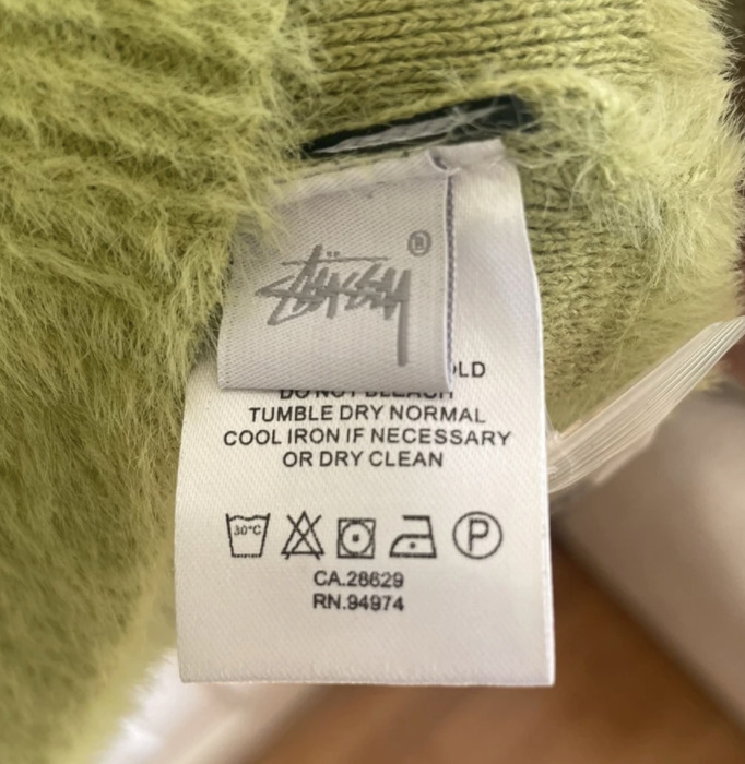 Stussy shaggy cardigan lime green | eBay