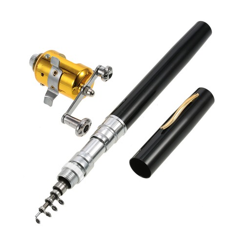2 Sets Mini Fishing Rod Reel Combo Aluminum Alloy Fishing Rod And Fishing Reel - Picture 11 of 11