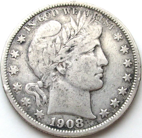 1908 Barber Silver Half in SAFLIP® - VF++ Details Coin
