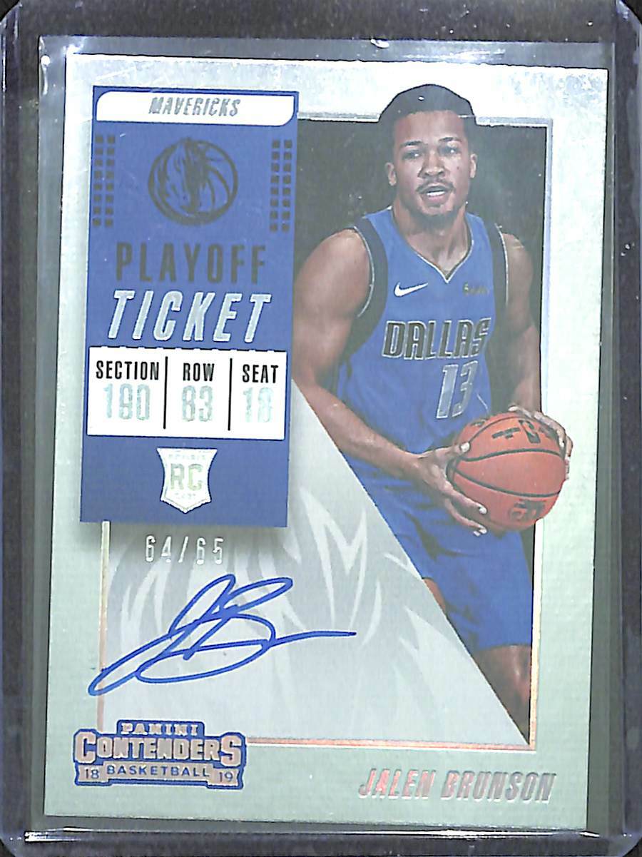2018-19 Panini Contenders Foil Autograph #105 Jalen Brunson No 64 