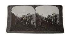 WW1 Stereoview REINFORCEMENTS FOR ST JULIEN C1918 Photograph 3D Card