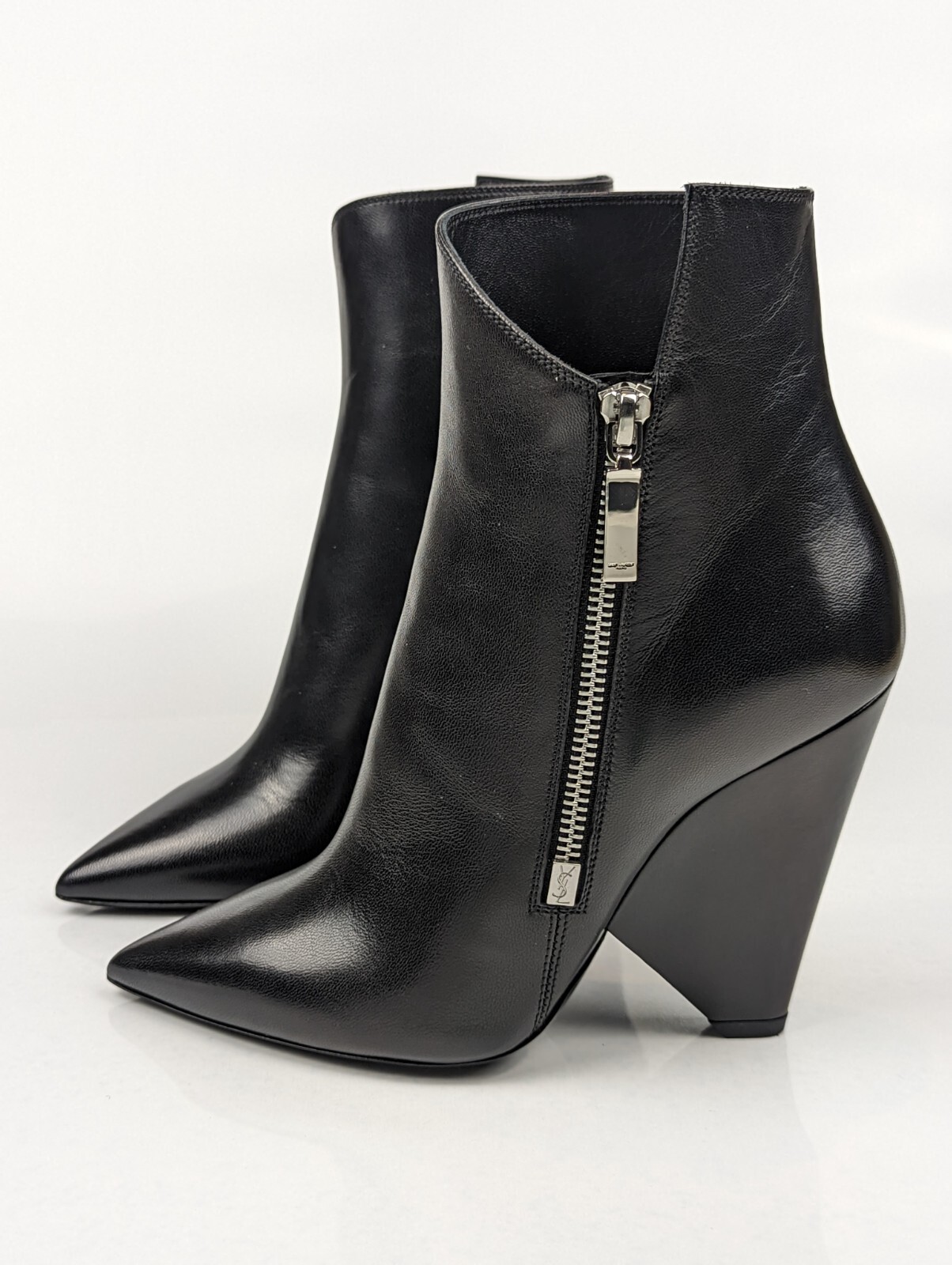 YSL Saint Laurent Stivaletti Niki in pelle nera UK3 EU36