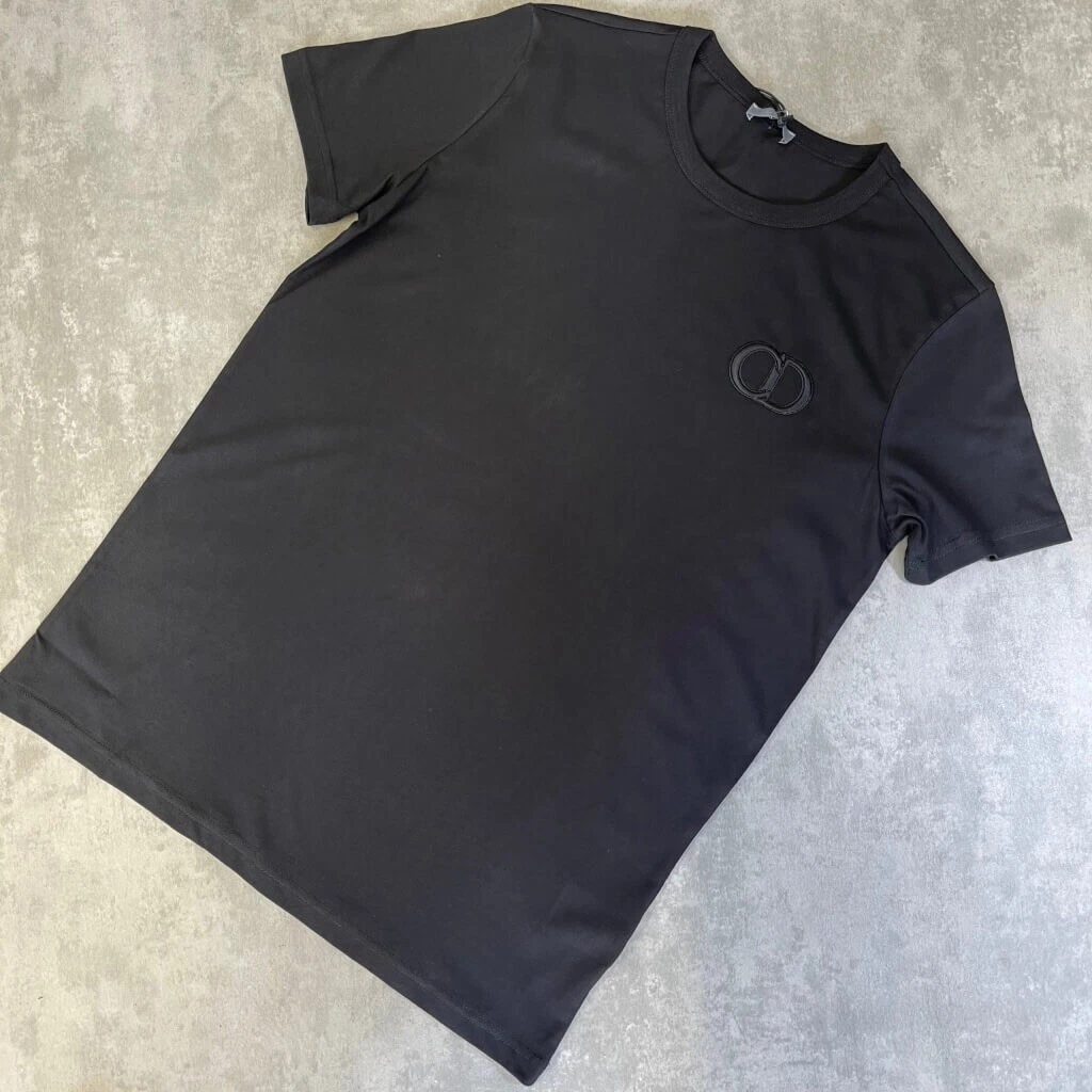 Kids TShirt Ivory Cotton Jersey with SilverTone Dior Oblique Pearl Motif DIOR SG #1 Kids TShirt Ivory Cotton Jersey with SilverTone Dior Oblique Pearl Motif DIOR SG