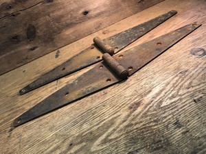 Pair Of Large Vintage Barn Door Hinges 20 Total Length Ebay