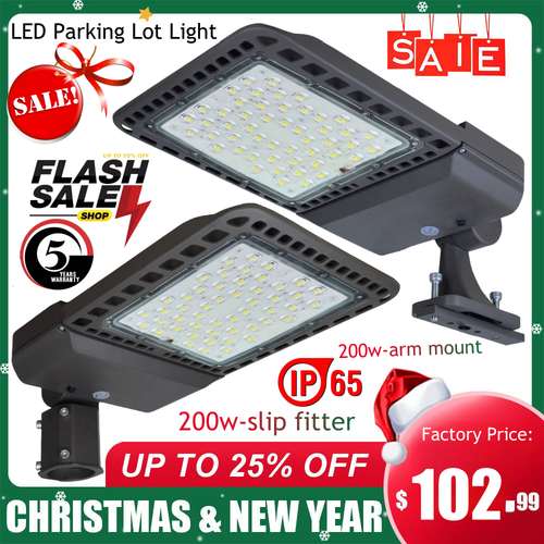 LED Parking Lot Light 300W, 200W LED Street Lighting with Dusk to Dawn Photocell - Picture 2 of 20